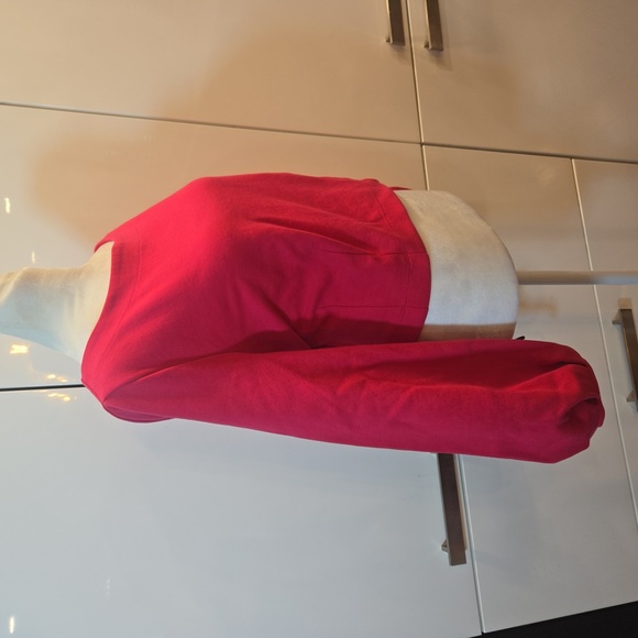 Maeve × Anthropologie Corset Poof Sleeve Crop Shirt Top Fushia Pink Size Small - Picture 5 of 11